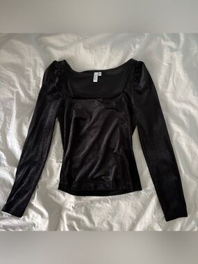 & Other Stories Square Neck Velvet Top